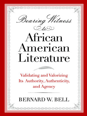 cover image of Bearing Witness to African American Literature